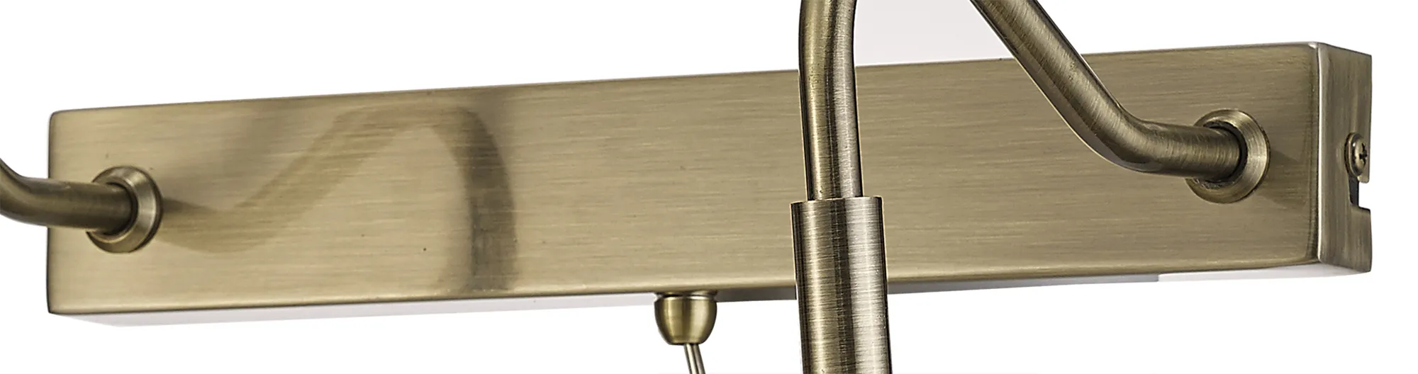 Abacus 16W Dimmable Wall/Picture Light Switched 2700K Antique Brass DK1080  Deco Abacus Dimmable Antique Brass